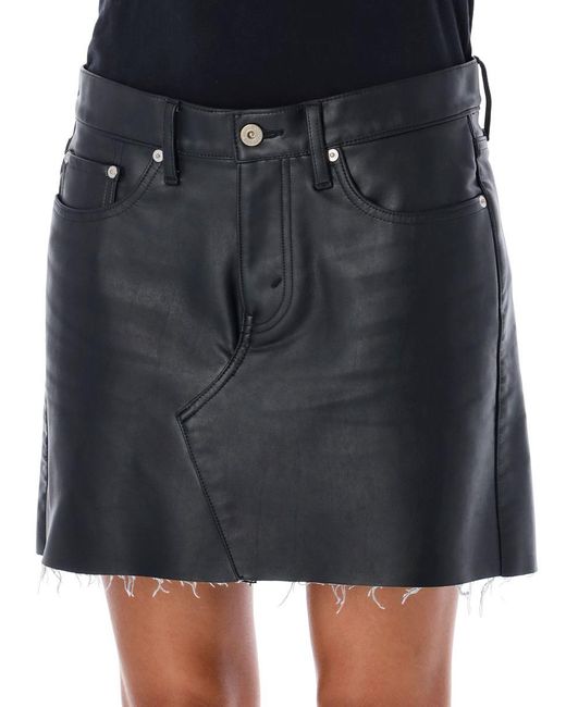 Junya Watanabe Black Mini Skirt Eco Leather