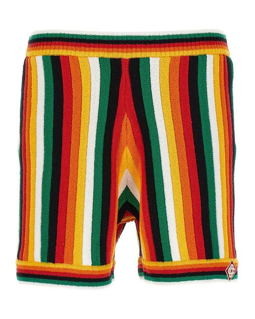 Casablancabrand Orange 'striped Towelling' Shorts