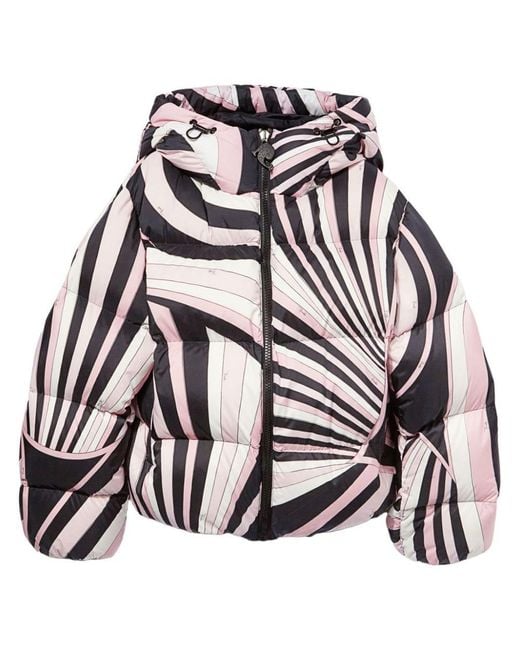 Emilio Pucci Multicolor Iris-Print Padded Jacket