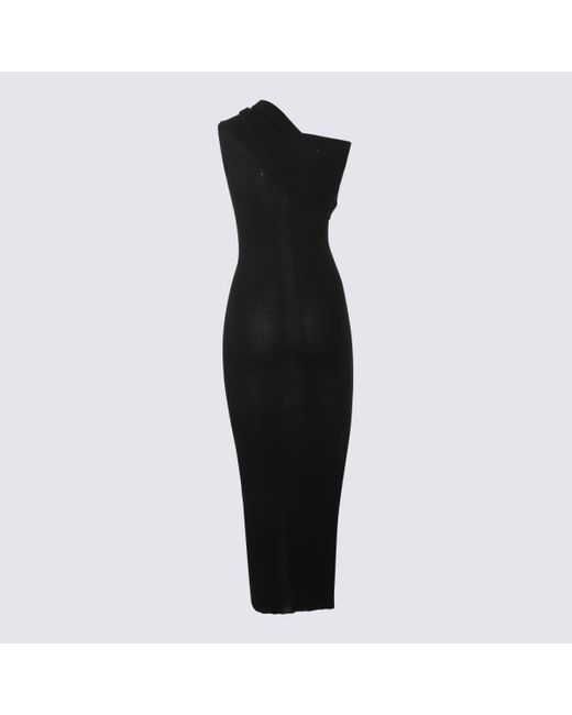 Rick Owens Black Wool Dress