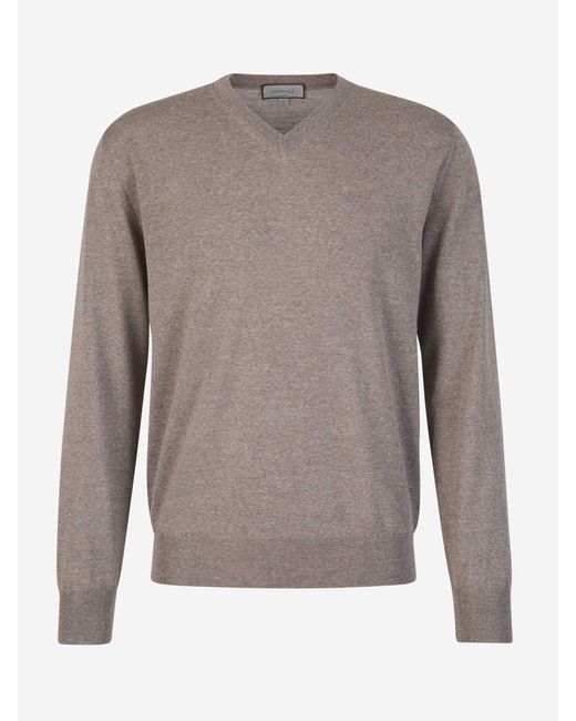 Canali Green Extra Fine Wool Sweater for men