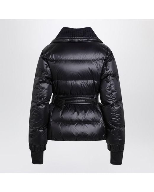 Moncler Black Bataillouse Ski Jacket With Belt