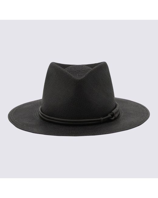 Brunello Cucinelli Black Fedora Hat