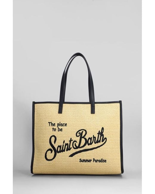 Mc2 Saint Barth Metallic Vivian Straw Tote