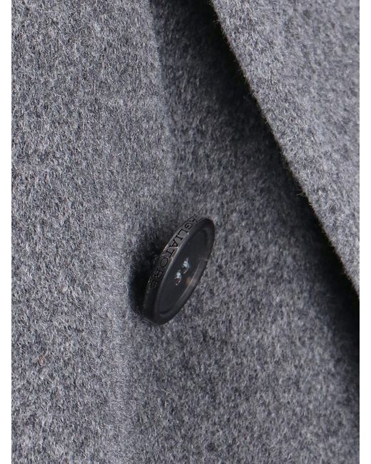 Tagliatore Gray Double-breasted Coat