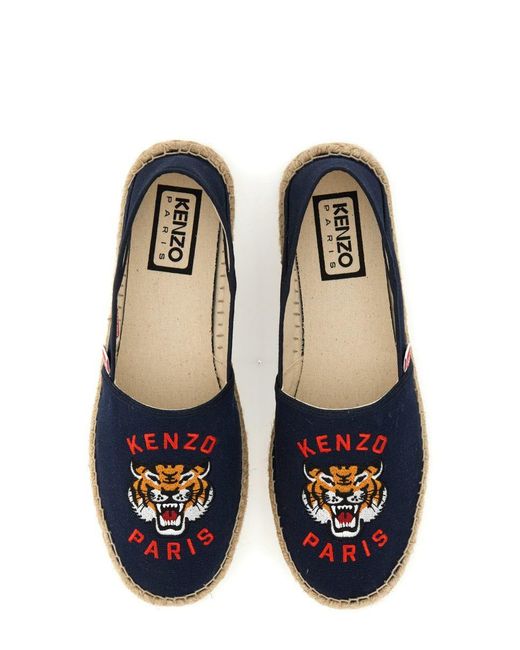 KENZO Blue Espadrille With Logo for men