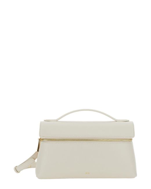 JW PEI White 'Thea' Handbag With Adjustable And Removable Shoulder Strap And Logo Lettering On The Front