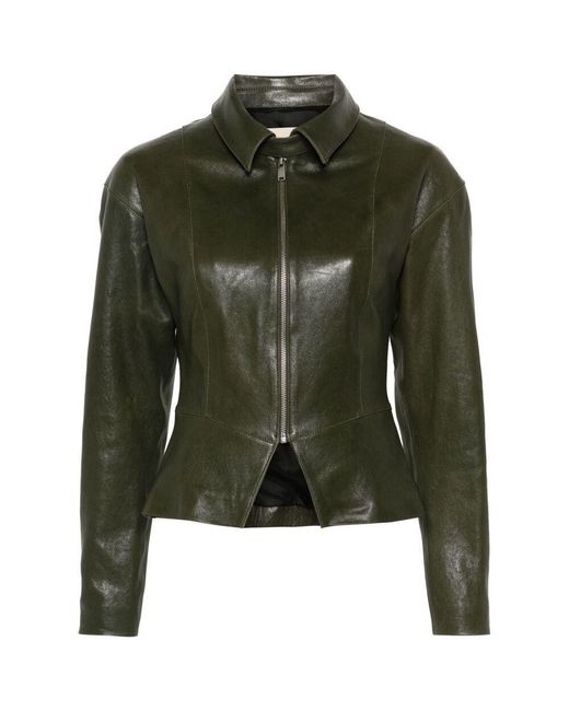 Paloma Wool Green Leather Outerwears