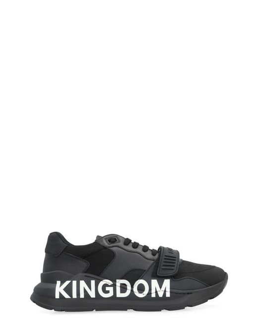 Burberry Black Fabric Low-Top Sneakers for men