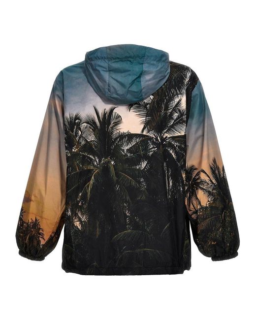 Emporio Armani Gray 'Tropicale' Hooded Jacket for men