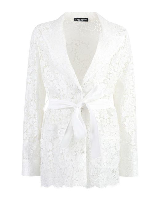 Dolce & Gabbana White Lace Jacket