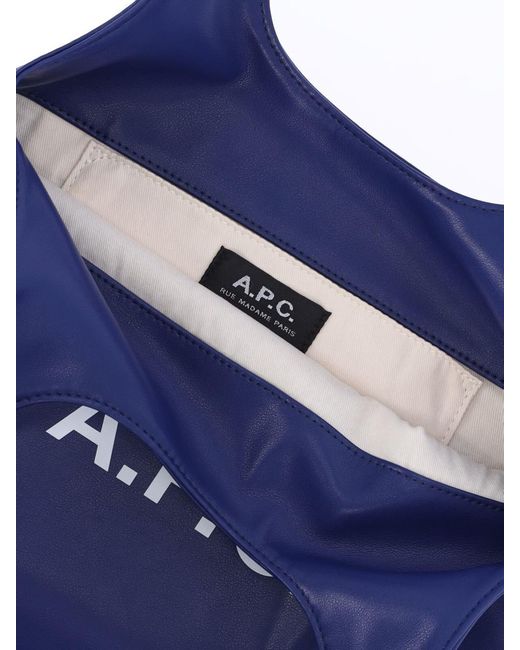 A.P.C. Blue Small Tote Bag Ninon