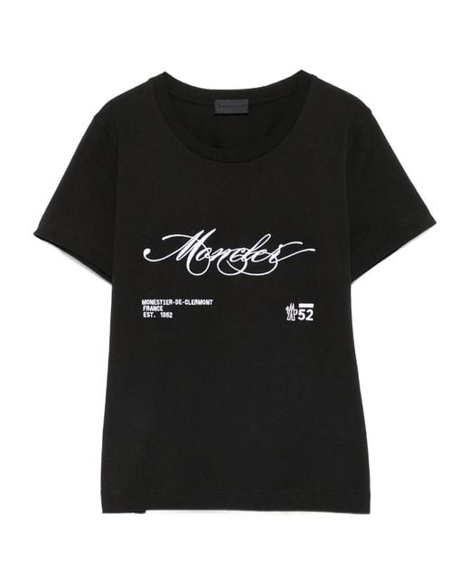 Moncler Black Logo Cotton T-Shirt