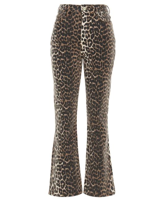Ganni Gray 'leopard' Jeans