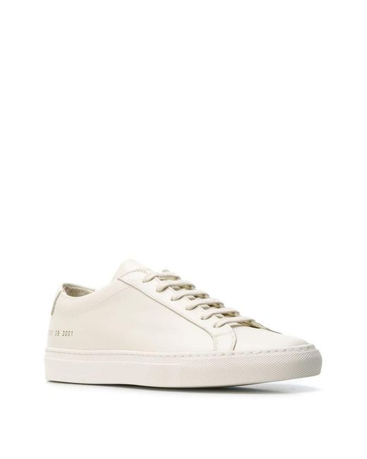 Common Projects White Original Achilles Low Leather Sneakers