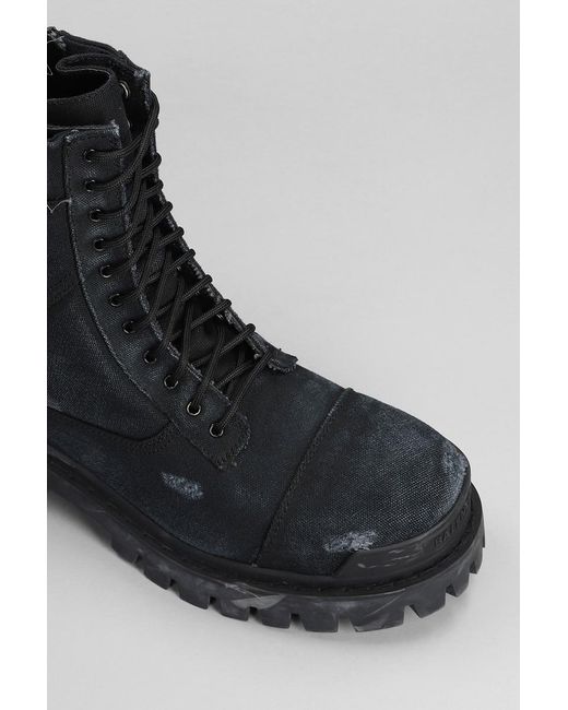 Black canvas combat boots discount