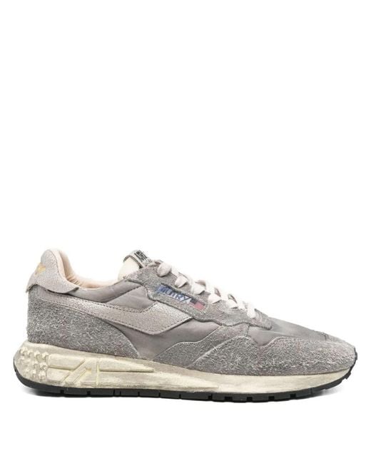 Autry White Reelwind Supervintage Low Nylon Sneakers for men