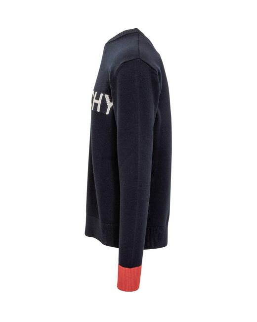 Givenchy Blue Straight Sweater for men
