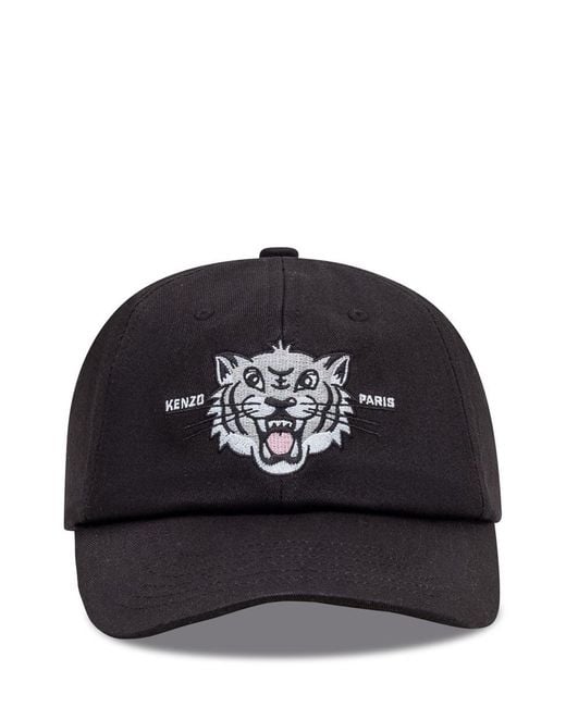 KENZO Black Cap With Tiger for men