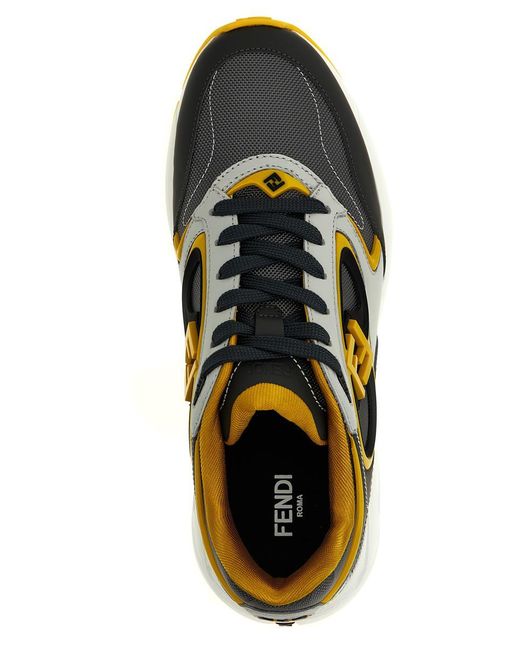 Fendi Gray Running Sneaker for men