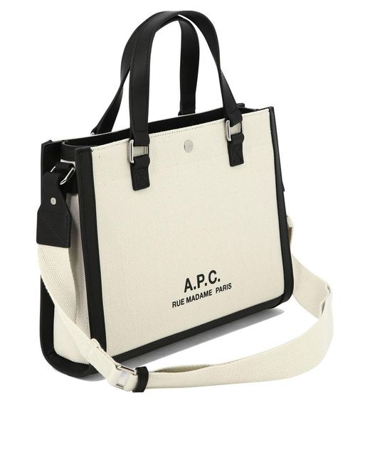 A.P.C. White "Camille 2.0" Shopping Bag