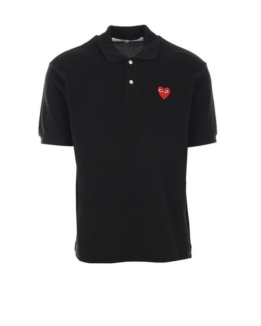 COMME DES GARÇONS PLAY Black T-Shirts And Polos