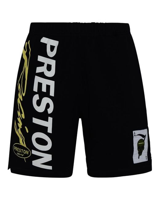 Heron Preston Black Shorts "preston Racing" for men