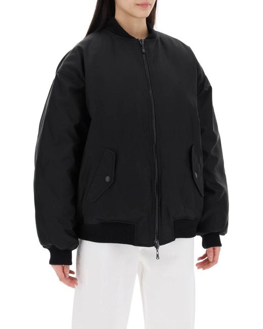 Wardrobe NYC Black Reversible Bomber Jacket
