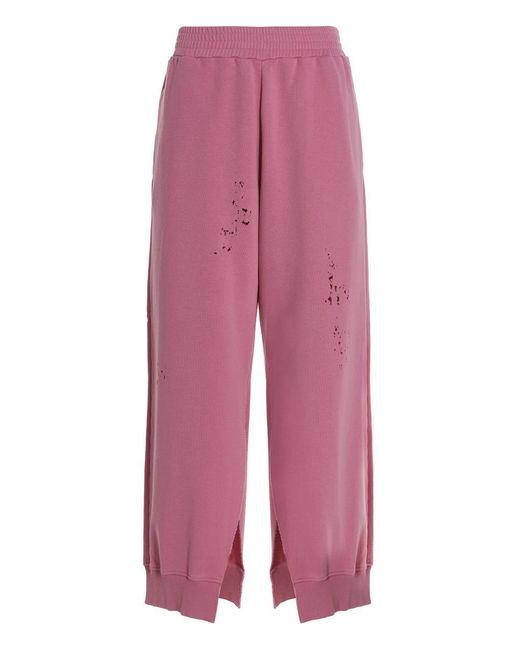 MM6 by Maison Martin Margiela Used Effect joggers in Pink | Lyst