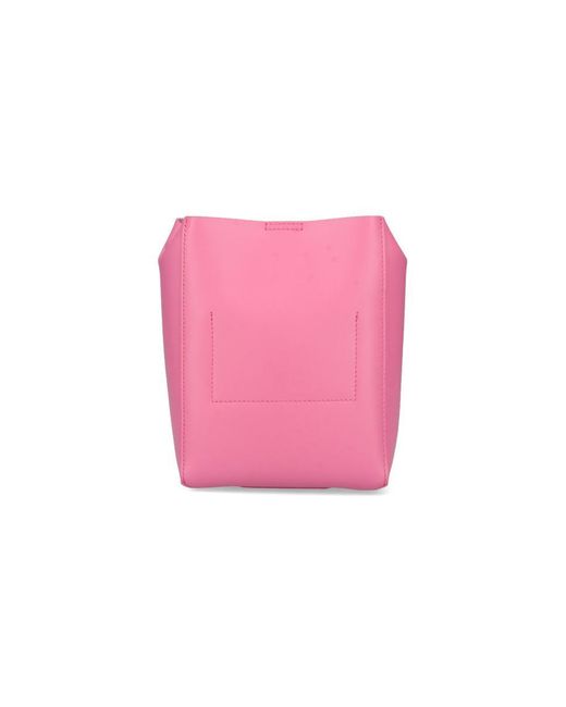 Jil Sander Pink Logo Shoulder Bag