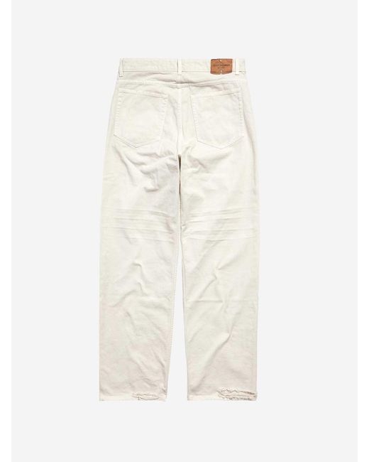 Balenciaga White Wide Leg Jeans