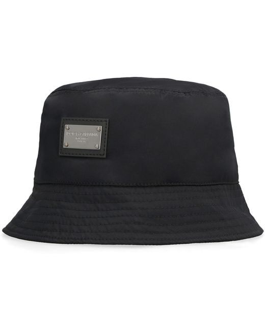 Dolce & Gabbana Black Bucket Hat for men