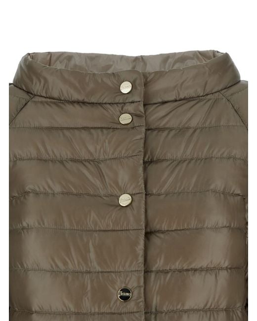 Herno Green Cappa Reversibile Nylon Ultralig