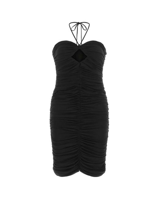 Magda Butrym Black Stretch Viscose Blend Mini Dress