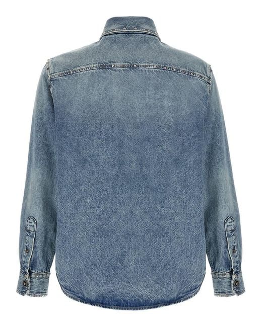 Versace Blue 'Medusa' Shirt for men