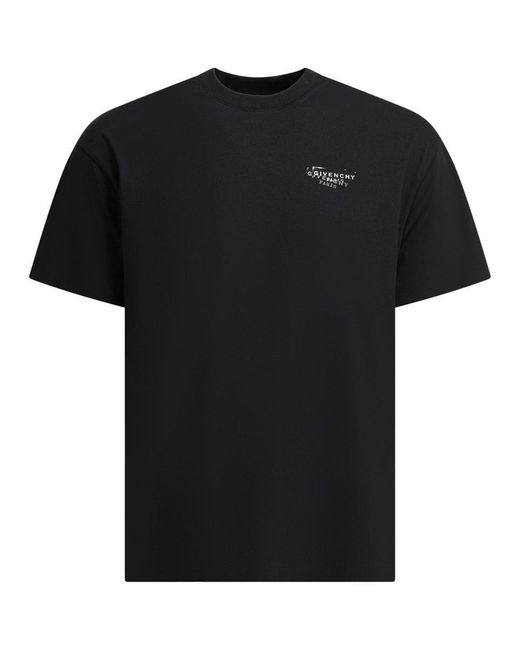 Givenchy Black Cotton T-Shirt With Logo for men