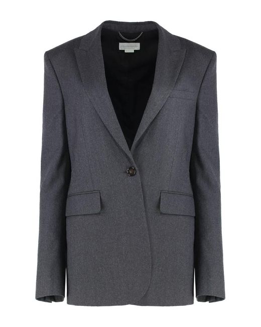 Stella McCartney Black Single-Breasted One Button Jacket