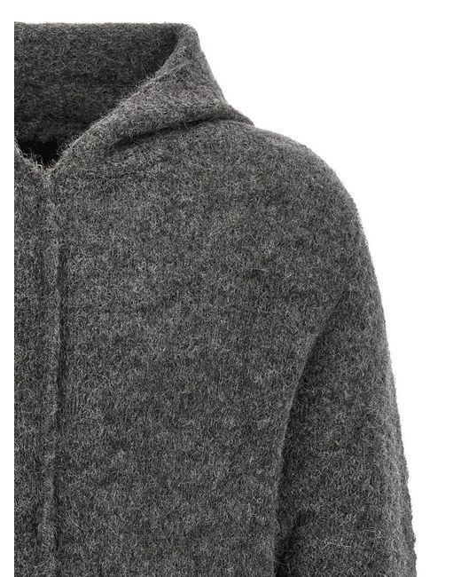 Thom Krom Gray Hooded Sweater for men