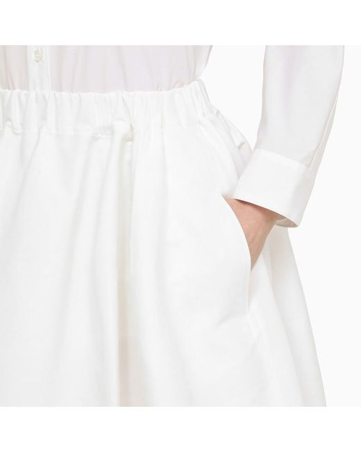 Marni White Wide Skirt