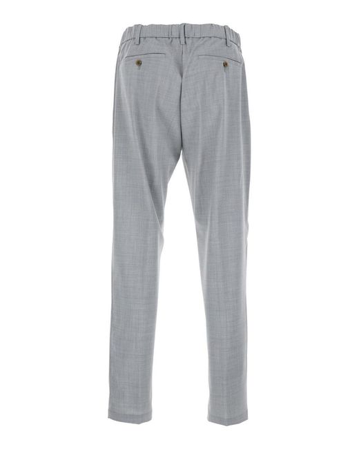 Myths Gray Pants With Elastic Drawstring Waist for men