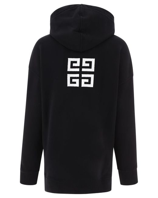 Givenchy Black Flocked Logo Hoodie