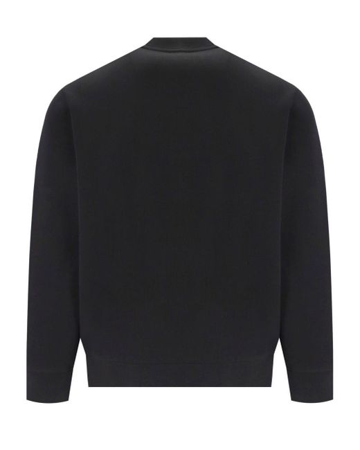 Emporio Armani Black Drawing Sweatshirt for men