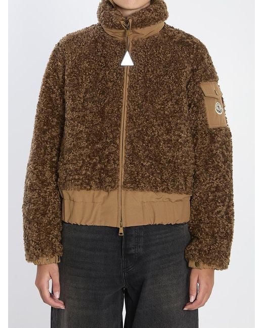 Moncler Brown Coligny Teddy Jacket