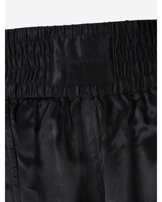 Alexander Wang Black Satin Balloon Trousers