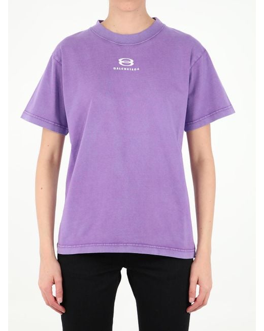 Balenciaga Cotton Unity Lilac T-shirt in Purple - Lyst