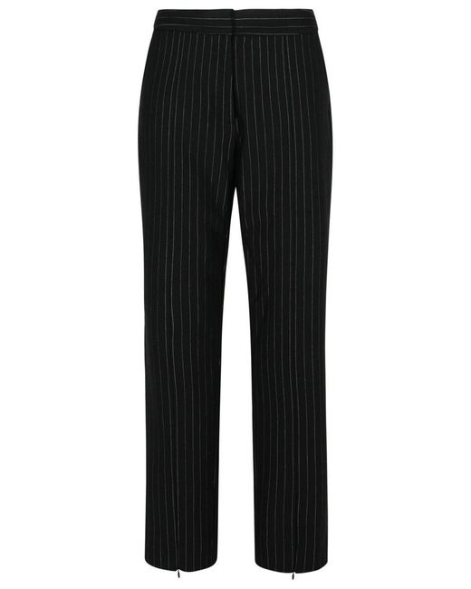 Ganni Black Viscose Blend Trousers