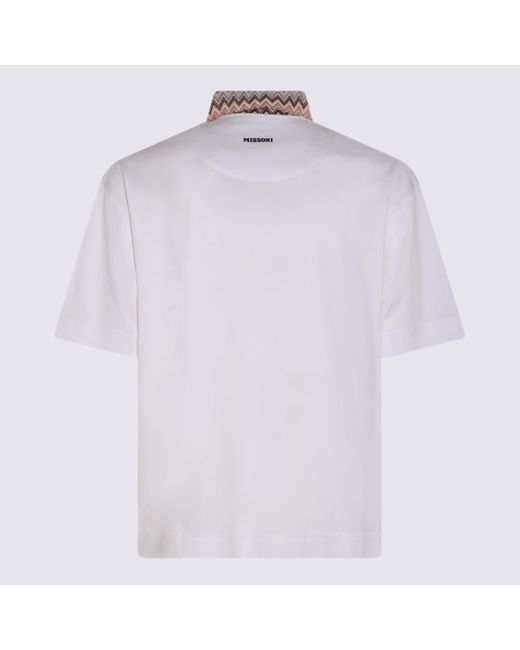 Missoni White And Multicolour Cotton Polo Shirt for men
