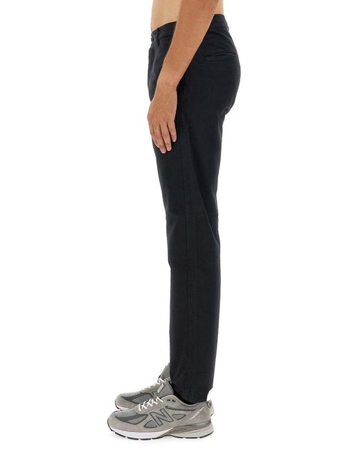 Aspesi Black Regular Fit Cotton Chino Pants for men