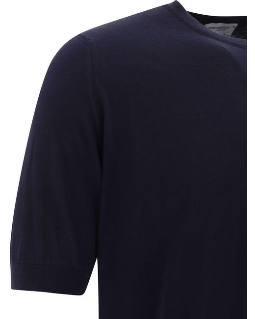 John Smedley Blue "kempton" T-shirt for men