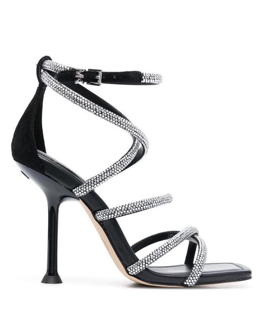Michael Kors Black Crystal-embellished Sandals